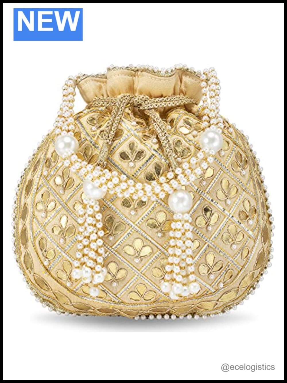 Embroidered Potli Bag Handmade Ethnic Evening Clutch Bridal Purse